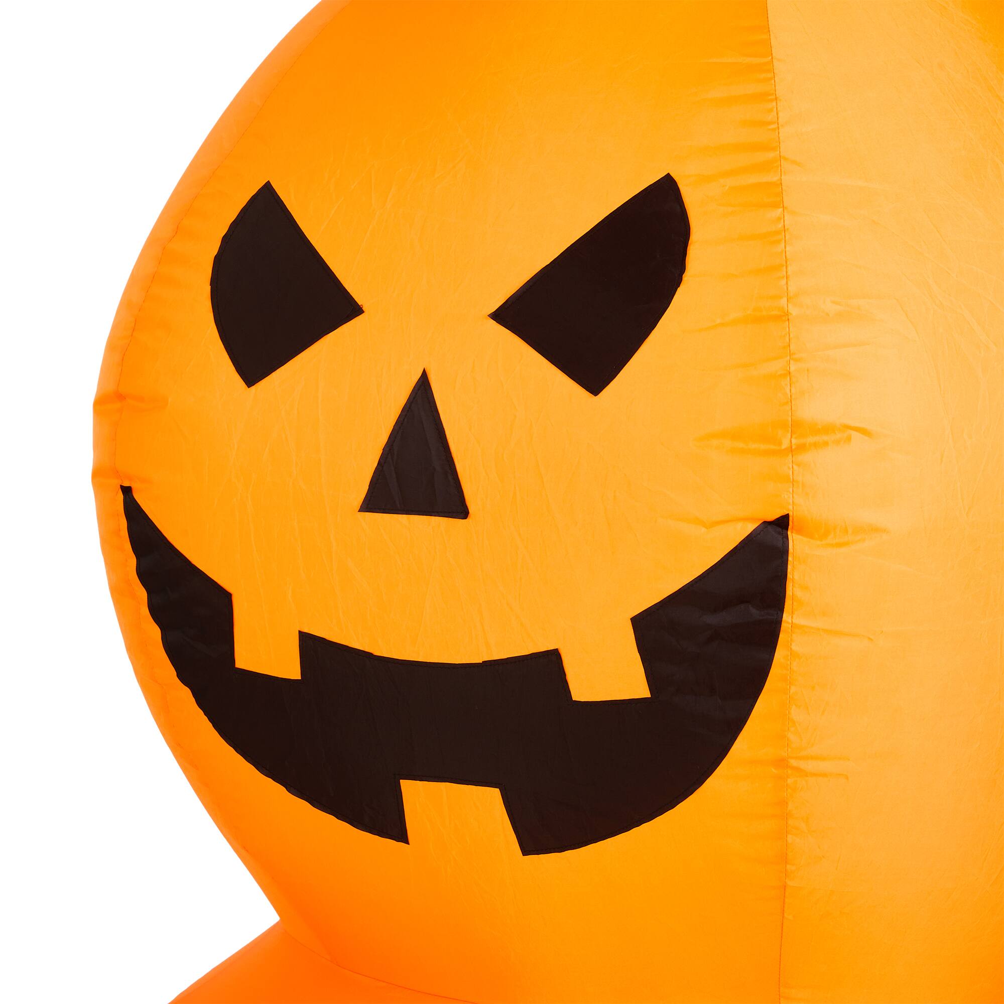 Glitzhome® 8ft Lighted Inflatable Stacked Jack-O-Lantern Pumpkins Décor